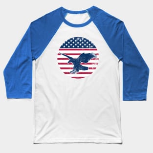 American Flag with Eagle Baseball T-Shirt